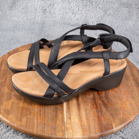 Clarks Women's Tuleah May Black Leather Womens Size 10 26177379 - Picture 3 of 7